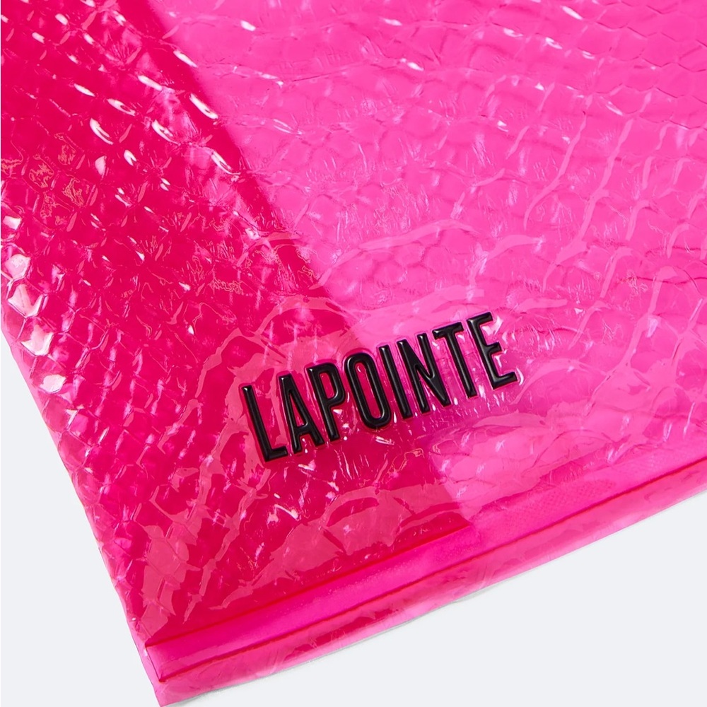 Sally LaPointe Pink Fuchsia Cclear Tote Bag with Glossy Finish - Picture 2 of 7